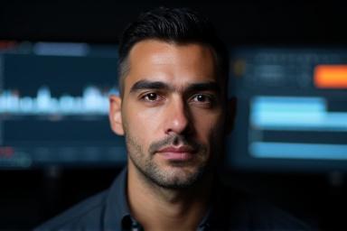 Retrato profesional de Daniel Ríos, editor de post-producción en Azul Drift