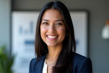 Retrato profesional de Andrea Vargas, jefe de producción de Azul Drift